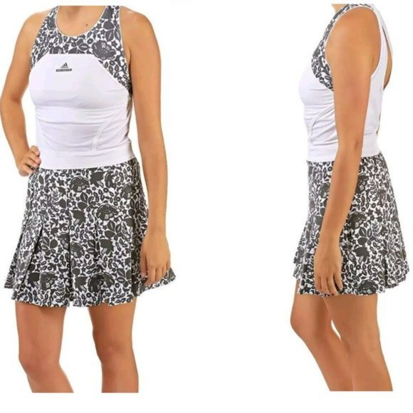 Nwt Adidas Stella McCartney Tennis Dress w/ Bra pleated skirt S Small - Picture 7 of 8